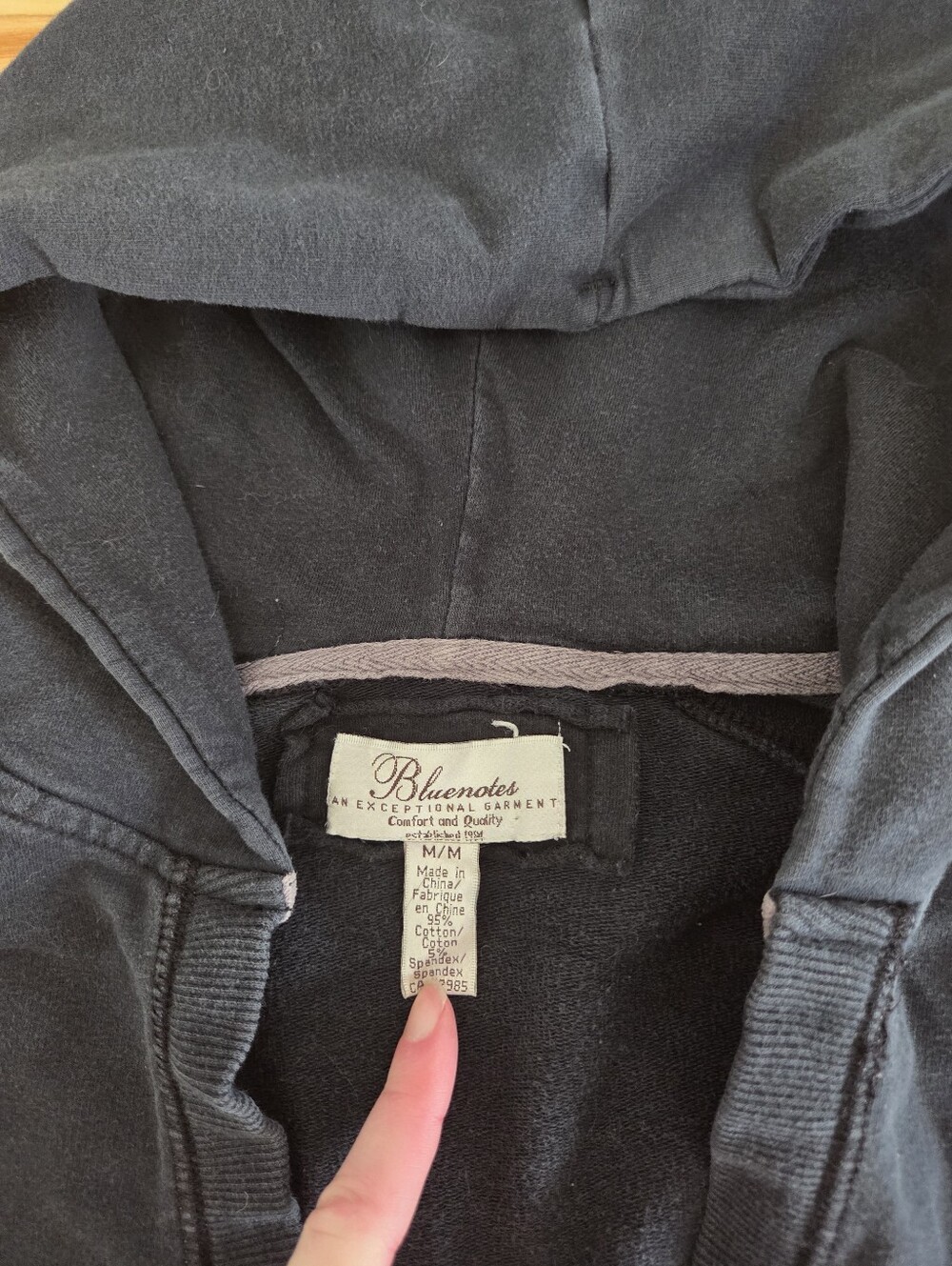 Bluenotes 2000s Cotton Cropped Hoodie - Picture 4 of 5